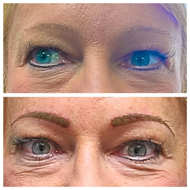 eyebrows before and after